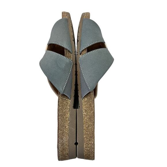 Earth Origins Suede Colorblock Slide Sandals Size 8 Lexi Blue Multi Women's - Picture 4 of 8